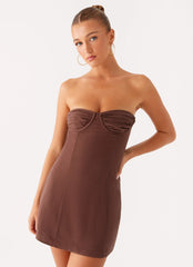 Ludo Mini Dress - Chocolate